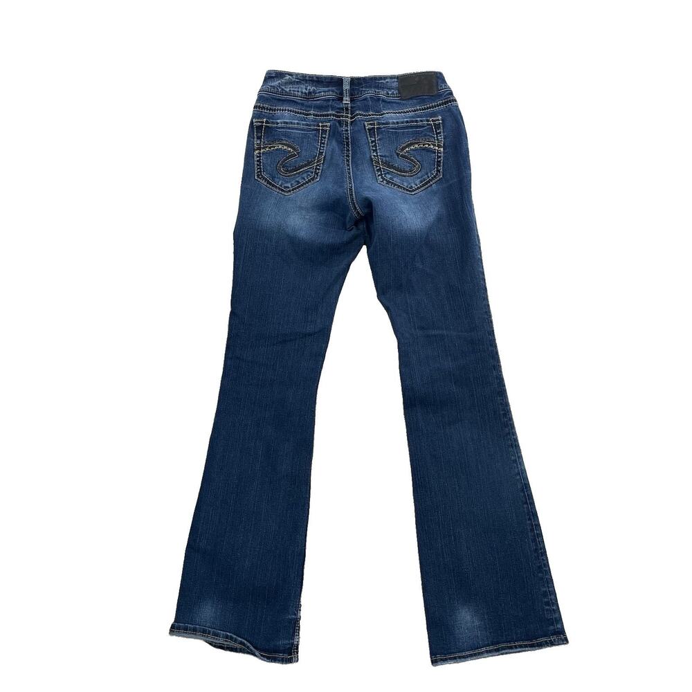 Silver Jenas Women Size 28 x 33 Inseam Suki Mid Boot Blue Fluid Denim 53-15